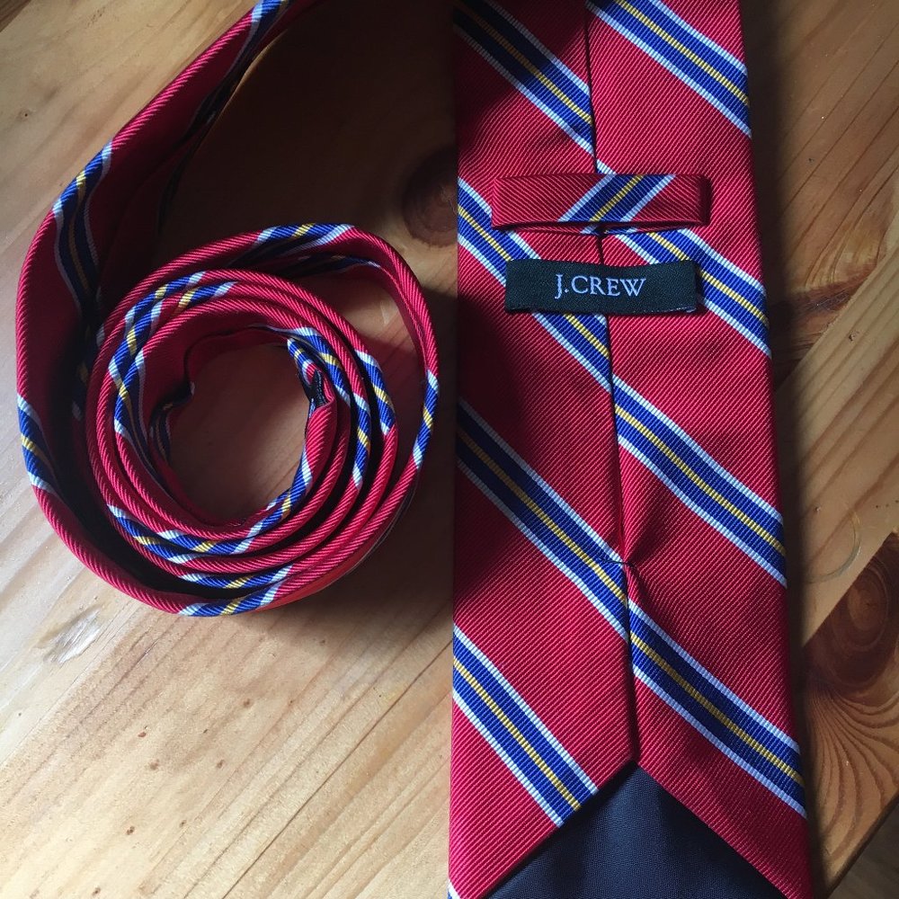 J. Crew 100% Silk Red Tie